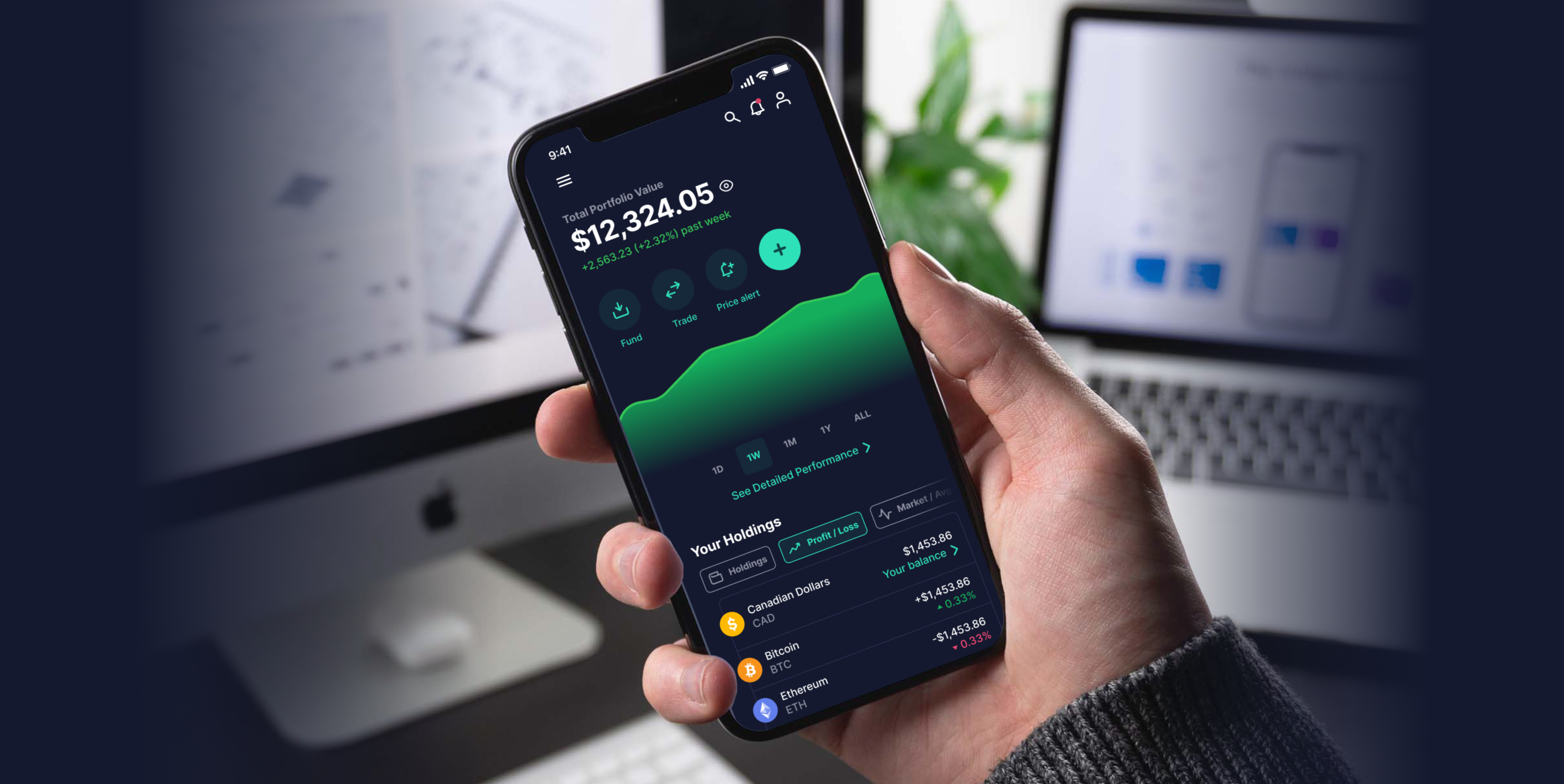 Trader using Senvix app